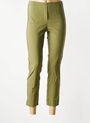 Pantalon 7/8 taille haute taille haute vert POMODORO femme