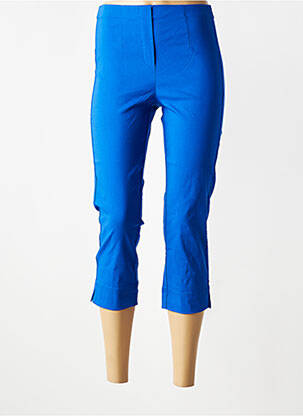 Pantacourt taille haute taille haute bleu POMODORO femme