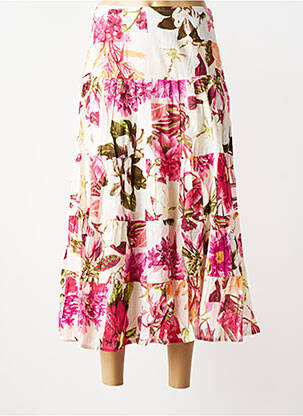Jupe longue doublure rose POMODORO femme