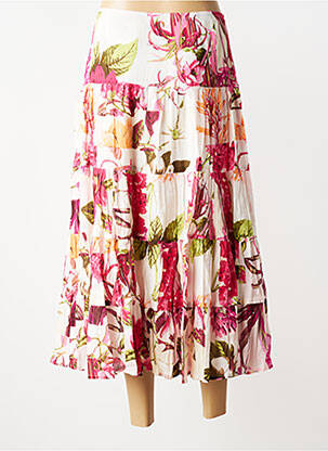 Jupe longue doublure rose POMODORO femme