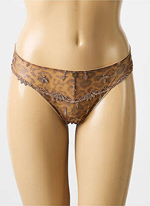 Culotte effet matière satinée marron MARIE JO femme