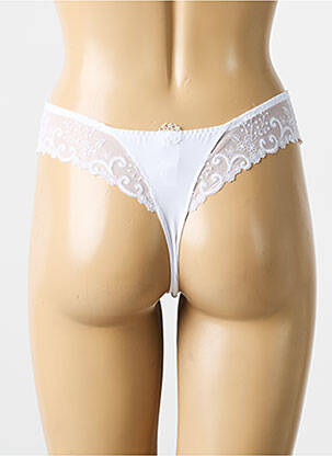 Tanga tissage satiné blanc SIMONE PERELE femme