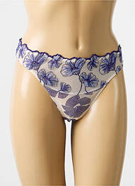 Tanga stretch bleu AUBADE femme