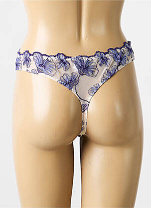 Tanga stretch bleu AUBADE femme
