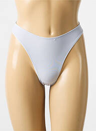 Tanga effet matière satinée gris LEJABY femme