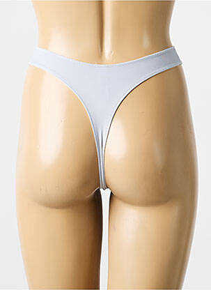 Tanga effet matière satinée gris LEJABY femme