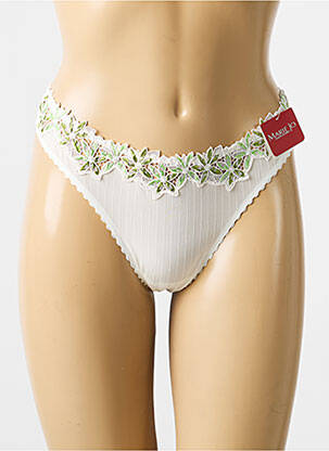 Tanga tissage satiné beige MARIE JO femme