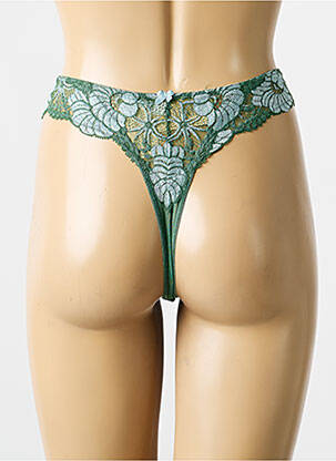 Tanga effet matière satinée vert LISE CHARMEL femme