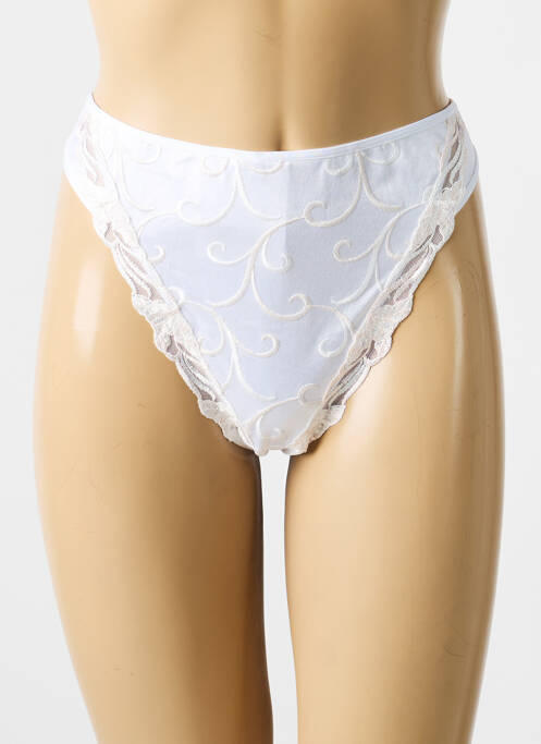 String tissage satiné blanc EMPREINTE femme