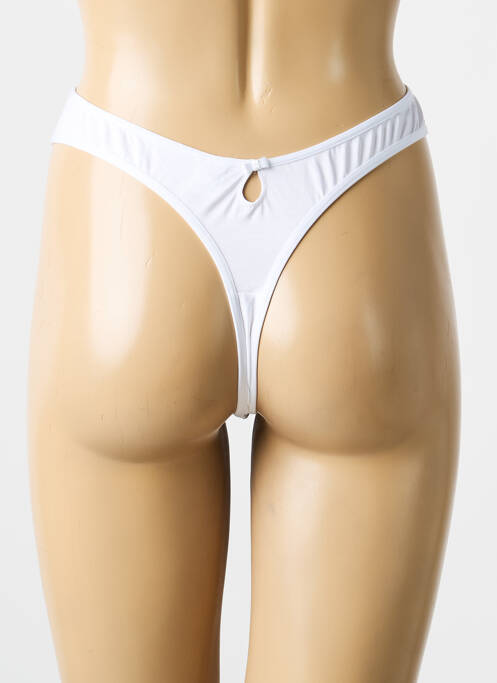 String tissage satiné blanc EMPREINTE femme