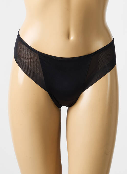 Tanga tissage satiné noir MARIE JO femme
