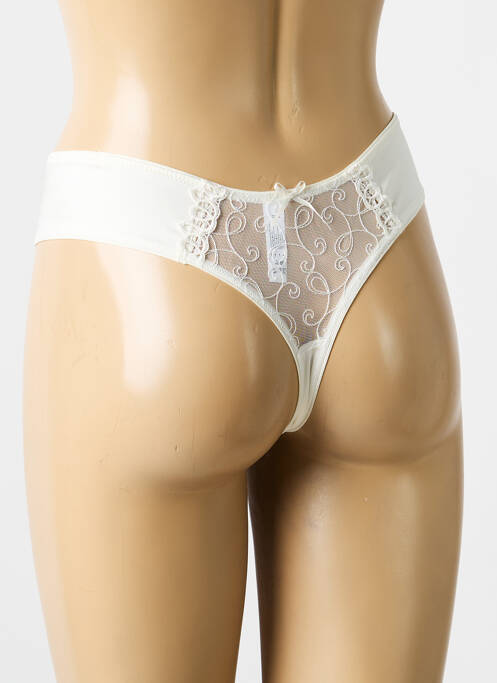 Tanga tissage satiné beige CHANTELLE femme