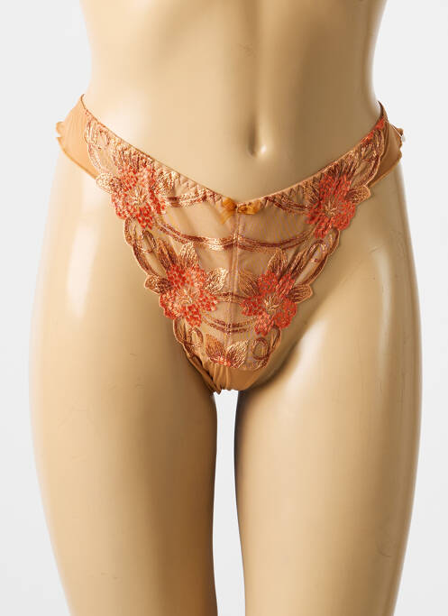 Tanga stretch orange BARBARA femme