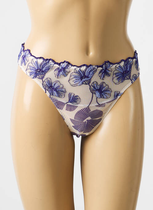 Tanga stretch bleu AUBADE femme