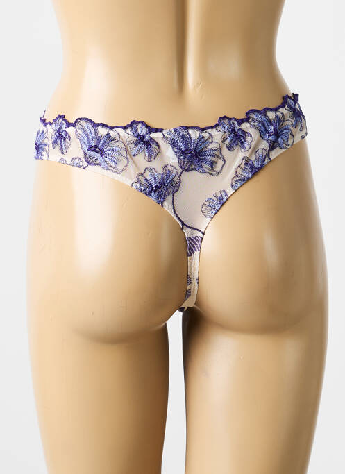 Tanga stretch bleu AUBADE femme