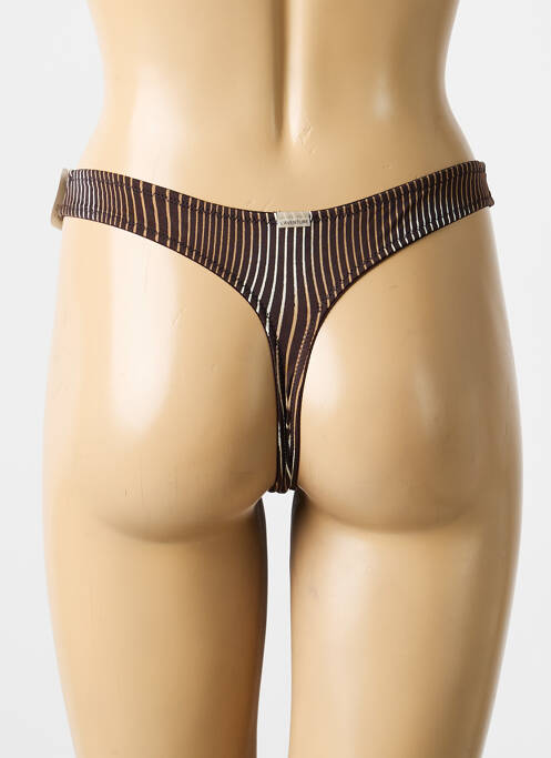 String effet matière satinée marron MARIE JO femme