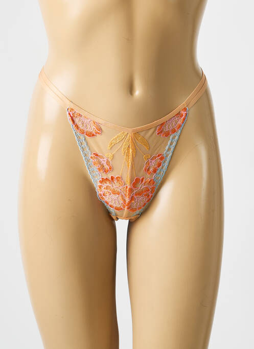 Tanga stretch orange BARBARA femme