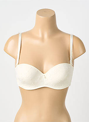 Soutien-gorge effet matière satinée haut soutien-gorge moulé beige LISE CHARMEL femme