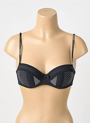 Soutien-gorge effet matière satinée haut soutien-gorge moulé noir MARIE JO femme