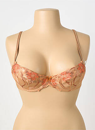 Soutien-gorge légère et transparente haut soutien-gorge moulé orange BARBARA femme