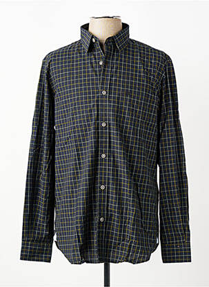 Chemise manches longues coupe cintrée bleu SERGE BLANCO homme