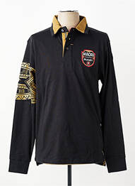 Polo manches longues manches longues noir RUCKFIELD homme