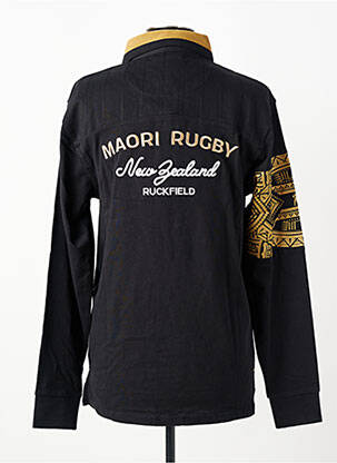 Polo manches longues manches longues noir RUCKFIELD homme
