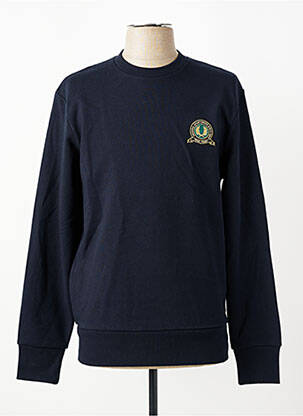 Sweat-shirt stretch manches longues bleu FRED PERRY homme