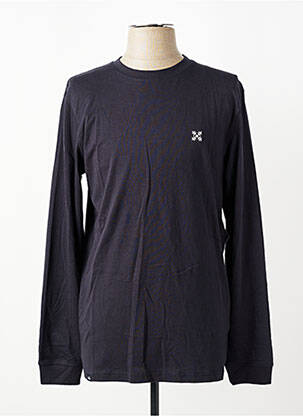 T-shirt broderie manches longues bleu OXBOW homme