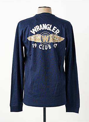 T-shirt coupe cintrée manches longues bleu WRANGLER homme