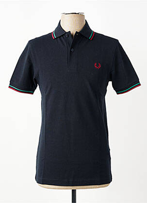 Polo stretch manches courtes noir FRED PERRY homme