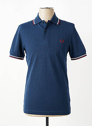 Polo coupe cintrée manches courtes bleu FRED PERRY homme