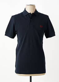 Polo stretch manches courtes bleu FRED PERRY homme