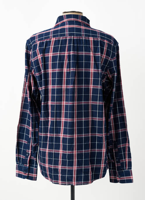 Chemise manches longues imprimé écossais bleu WRANGLER homme