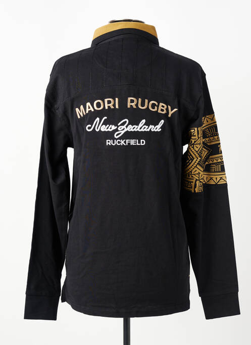 Polo manches longues manches longues noir RUCKFIELD homme