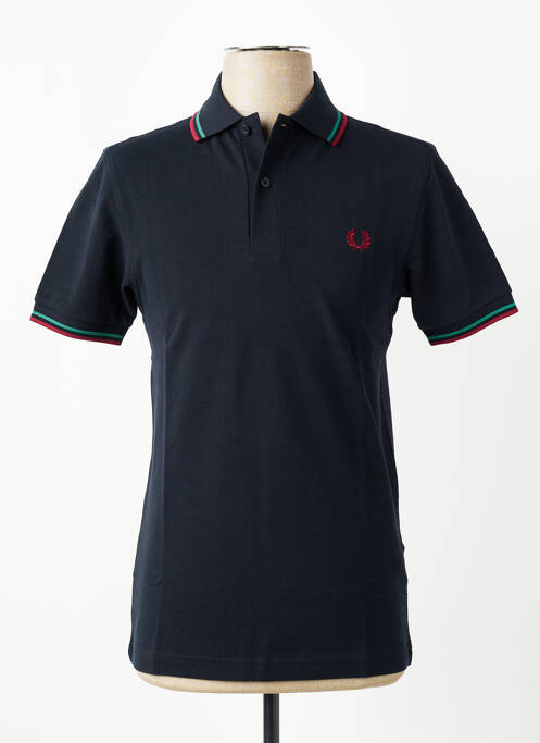 Polo stretch manches courtes noir FRED PERRY homme