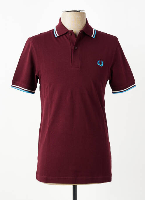 Polo stretch manches courtes rouge FRED PERRY homme