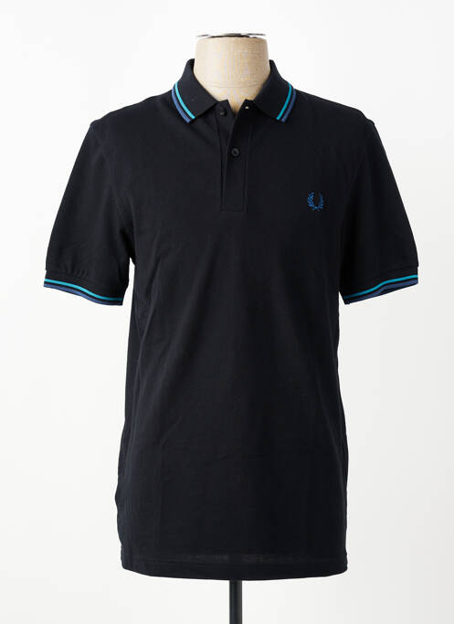 Polo stretch manches courtes noir FRED PERRY homme