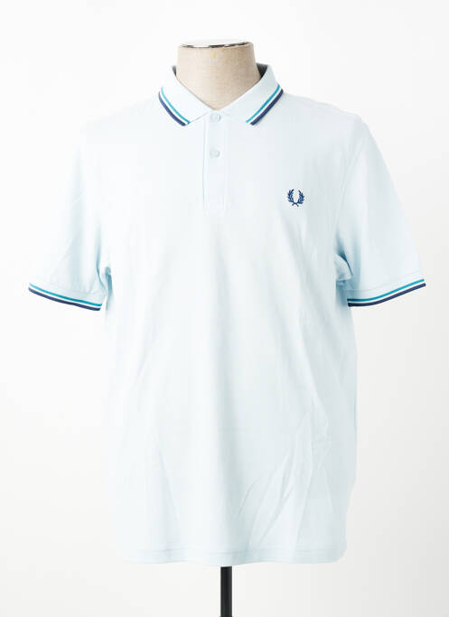 Polo stretch manches courtes bleu FRED PERRY homme