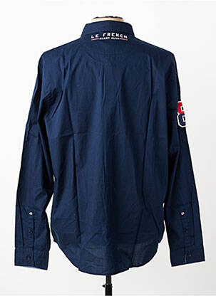Chemise manches longues poignets boutonnés bleu RUCKFIELD homme
