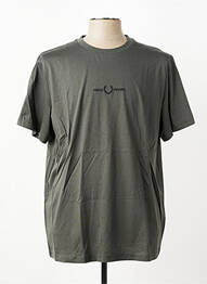 T-shirt broderie manches courtes gris FRED PERRY homme