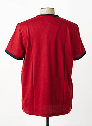 T-shirt broderie manches courtes rouge FRED PERRY homme
