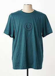 T-shirt broderie manches courtes bleu FRED PERRY homme