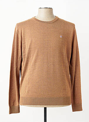Pull stretch manches longues marron SERGE BLANCO homme