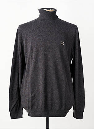 Pull col roulé stretch manches longues gris OXBOW homme