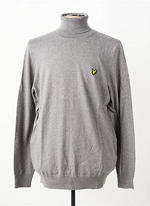 Pull col roulé stretch manches longues gris LYLE & SCOTT homme
