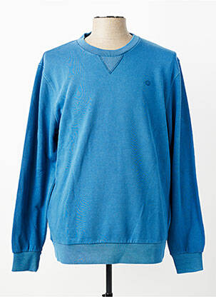 Sweat-shirt stretch manches longues bleu SERGE BLANCO homme