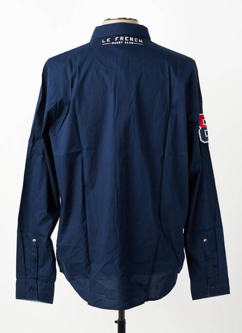 Chemise manches longues poignets boutonnés bleu RUCKFIELD homme