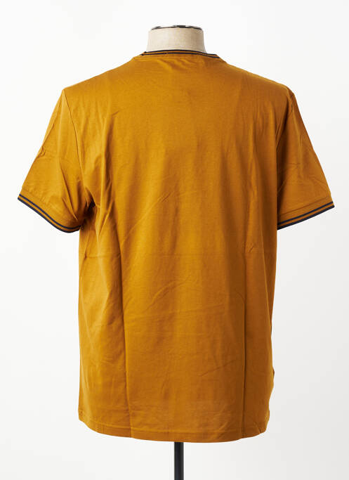T-shirt stretch manches courtes jaune FRED PERRY homme