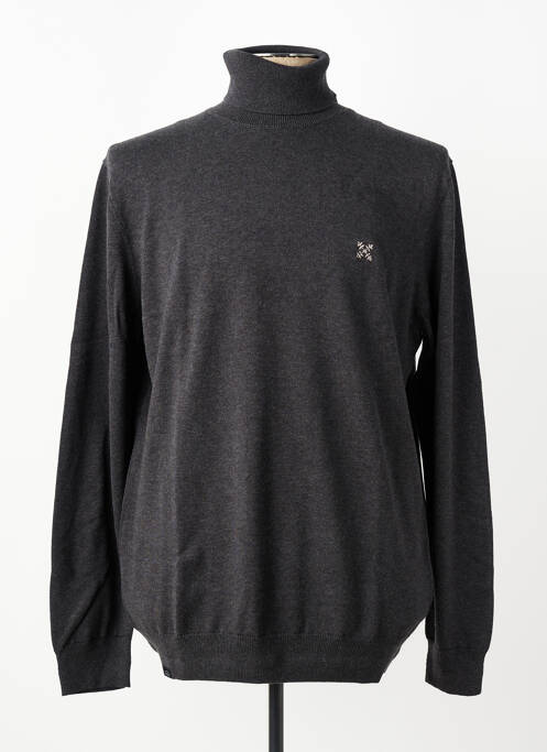 Pull col roulé stretch manches longues gris OXBOW homme